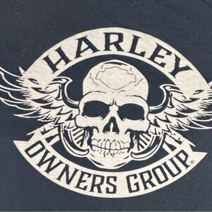 Harley Owners Group HOG life member ‘83 black Graphic Tee Large